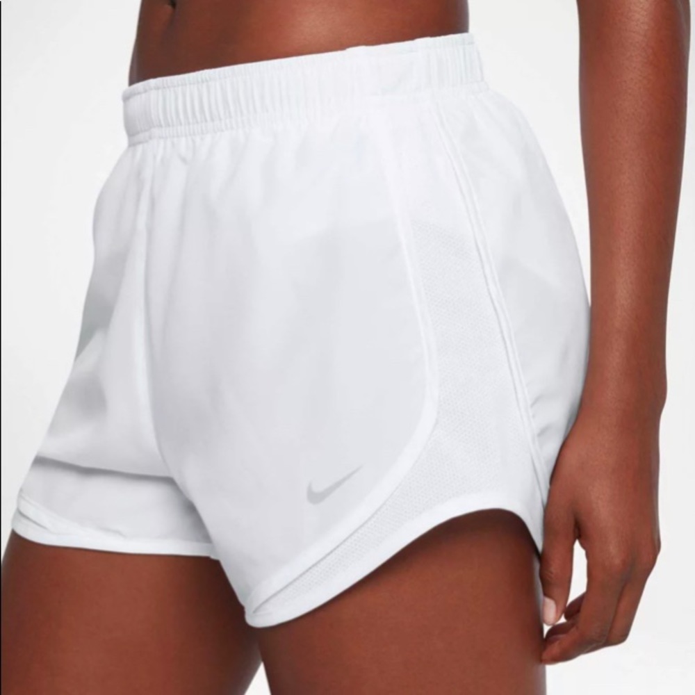 Girls Nike dry fit white shorts
